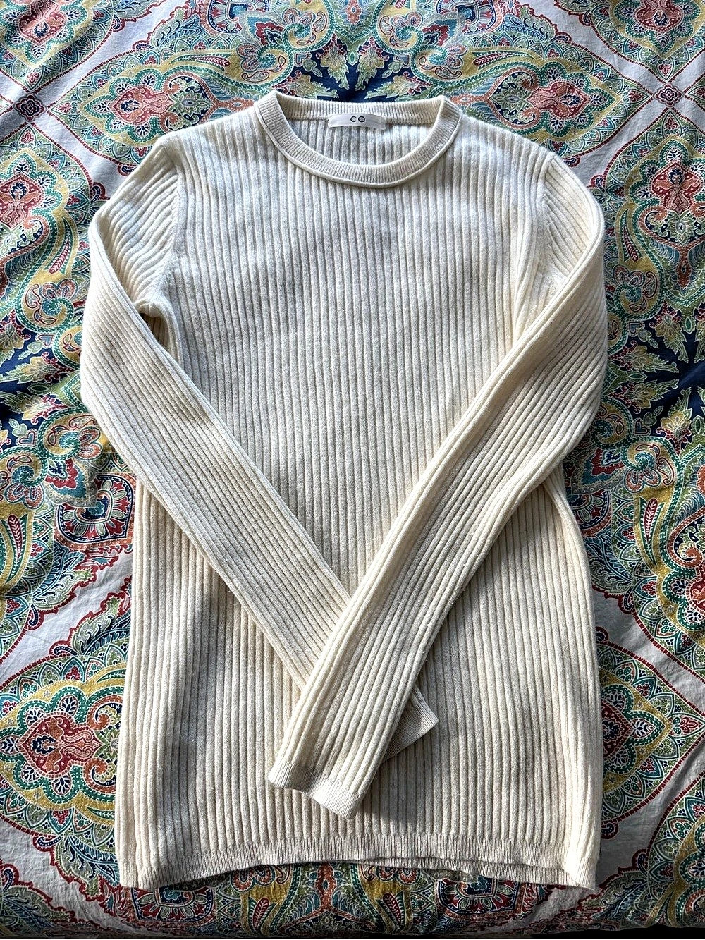 C.O Cashmere Ribbed Sweater Size Small Like New
